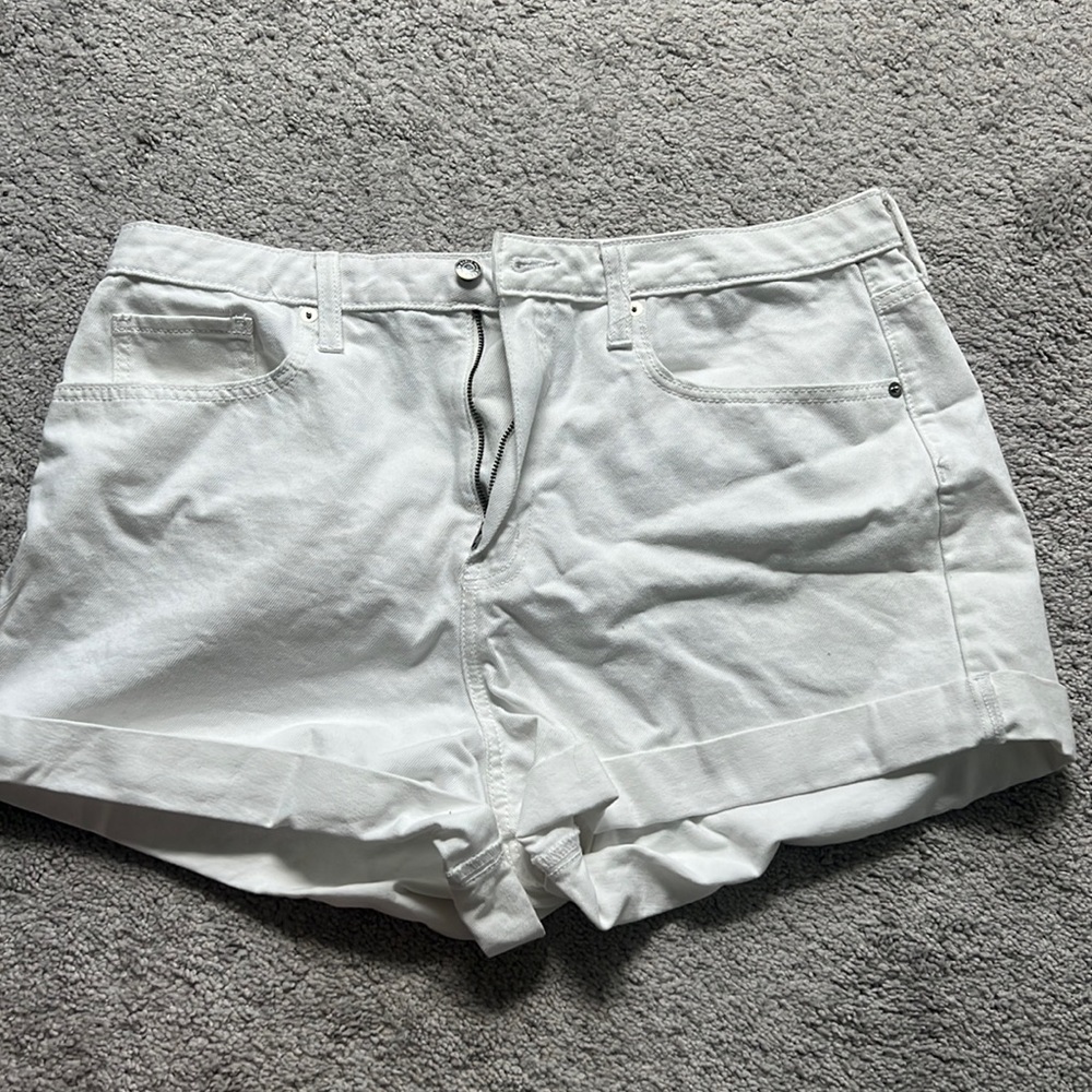White Denim Shorts, size 16